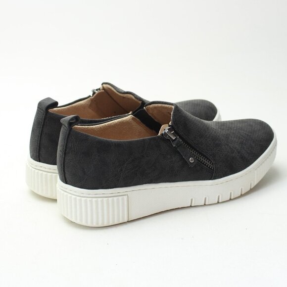 SOUL Naturalizer Turner Charcoal Gray Faux Leather Sneakers - Picture 7 of 13